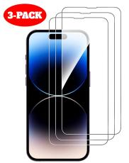  3st H&auml;rdat glas iPhone 14 Pro - Sk&auml;rmskydd Transparent