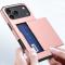  iPhone 17 Pro Max Skal Hybrid Med Kortfack Silver