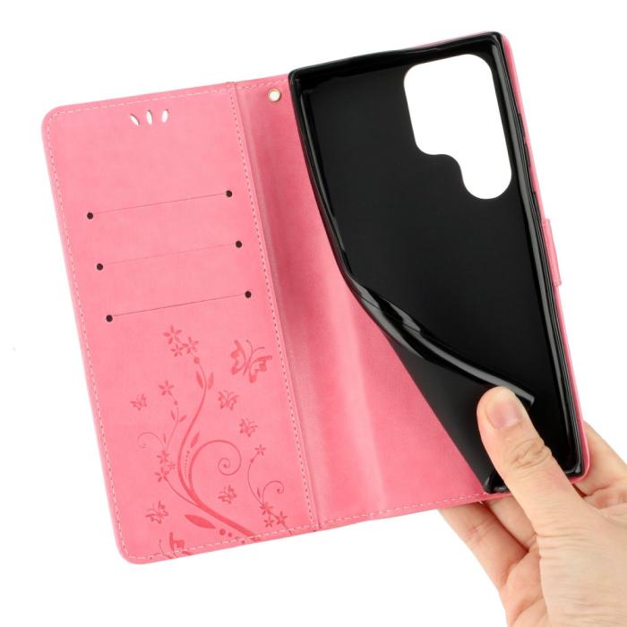 Bild 3,  Samsung Galaxy S23 Ultra Fodral Med Tryck Rosa