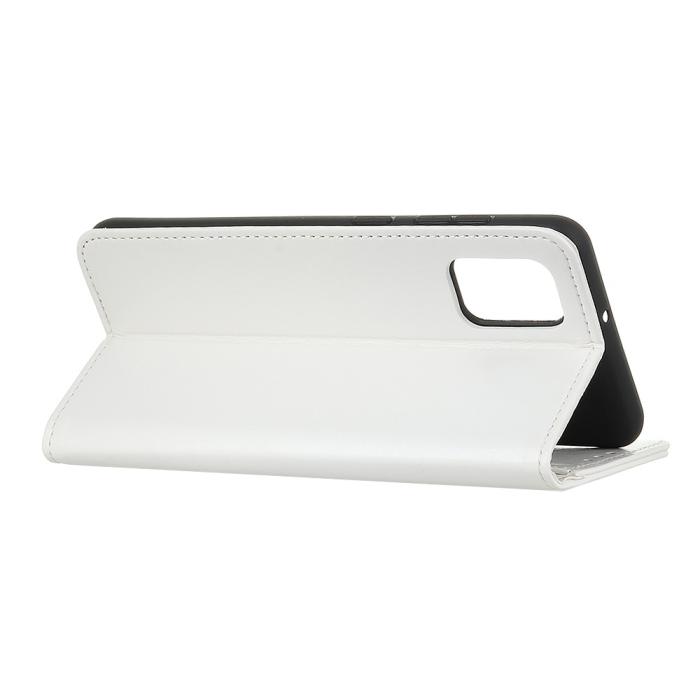 Bild 3,  Samsung Galaxy A02s - Crazy Horse Läder Fodral - Vit