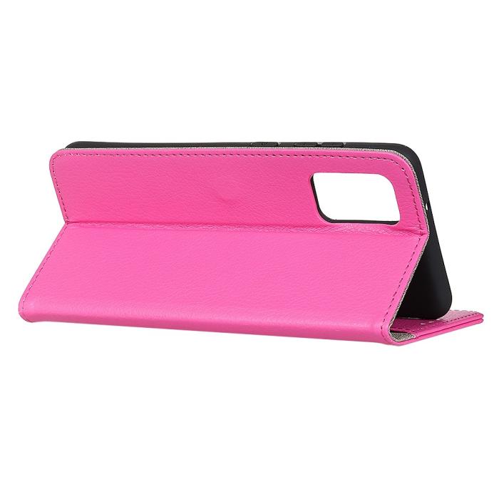 Bild 4,  Xiaomi Redmi Note 10S - Litchi Läder Fodral - Rosa