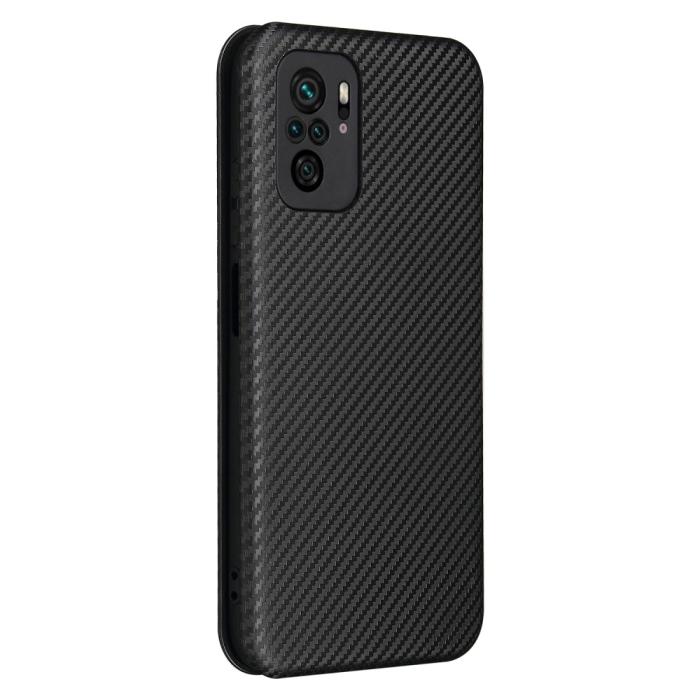 Bild 3,  Xiaomi Redmi Note 10S - Kolfiber Textur Fodral - Svart