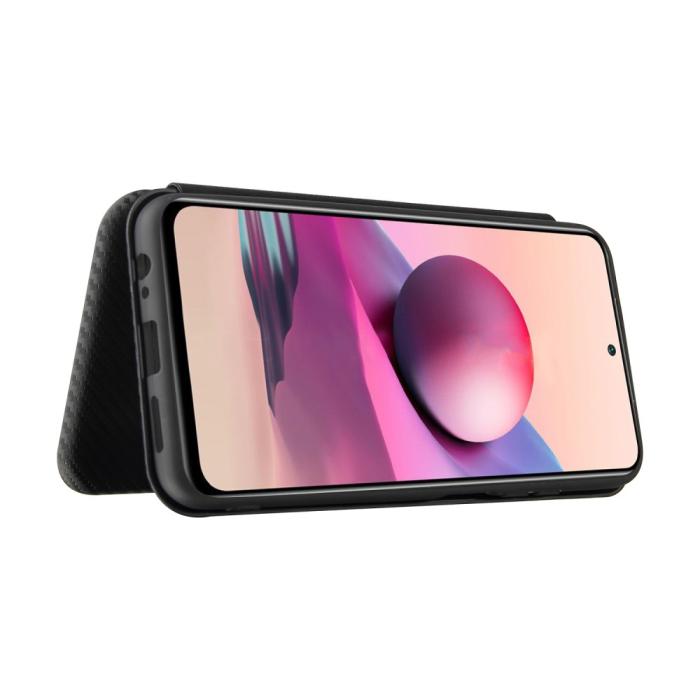 Bild 5,  Xiaomi Redmi Note 10S - Kolfiber Textur Fodral - Svart