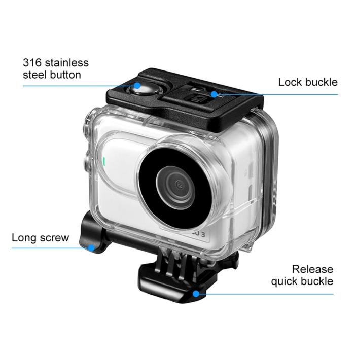 Bild 4, PULUZ PULUZ Vattentät Fodral För Insta360 GO 3 / 3S