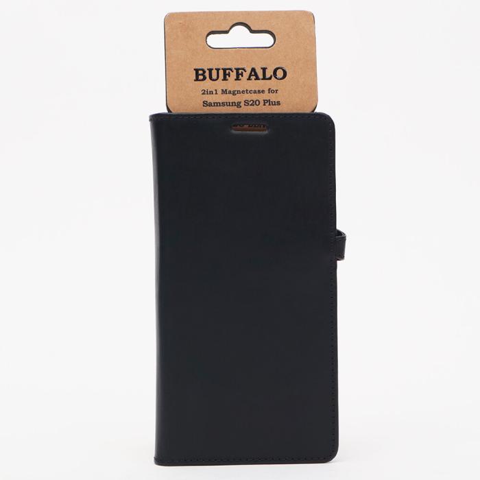 Bild 2, Buffalo Buffalo Samsung Galaxy S20 Plus Fodral 2in1 Äkta Läder Svart