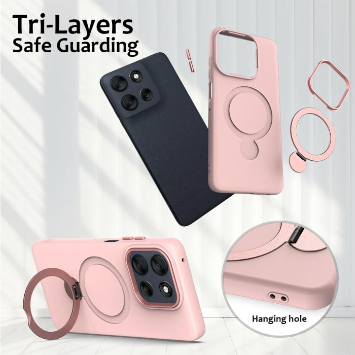 Bild 6,  Motorola Edge 60/60 Fusion Skal MagSafe Kickstand Hybrid Rosa