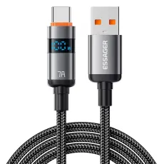 ESSAGER ESSAGER 2 m 100W 7A USB-C Laddningskabel Svart
