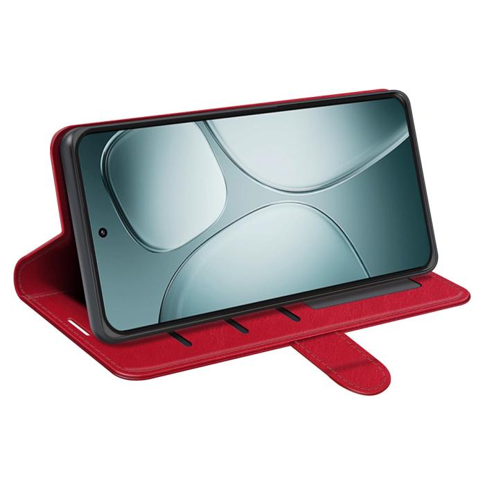 Bild 3,  Xiaomi 14T Fodral Crazy Horse Läder Röd