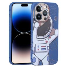  iPhone 14 Pro Skal Spaceman Bl&aring;/Beige