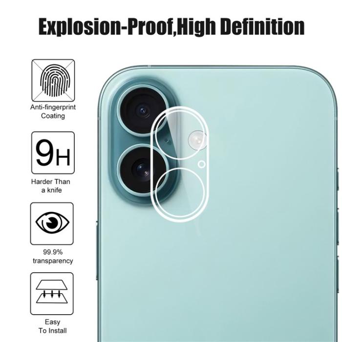 Bild 4,  iPhone 17 Linsskydd Härdat Glas Transparent