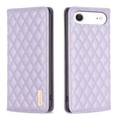 BINFEN BINFEN iPhone Air Fodral Diamond Flip L&auml;der Lila