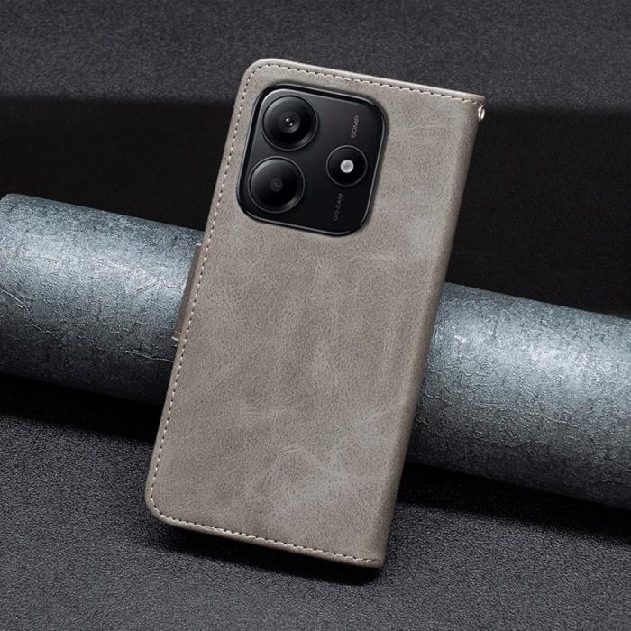 Bild 6,  Xiaomi Redmi Note 14 4G Fodral Läder Solid Shark Grå