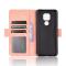  Motorola Moto G9 Play / E7 Plus - Fodral Med Avtagbart Kortfodral - Ljus Rosa