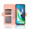  Motorola Moto G9 Play / E7 Plus - Fodral Med Avtagbart Kortfodral - Ljus Rosa