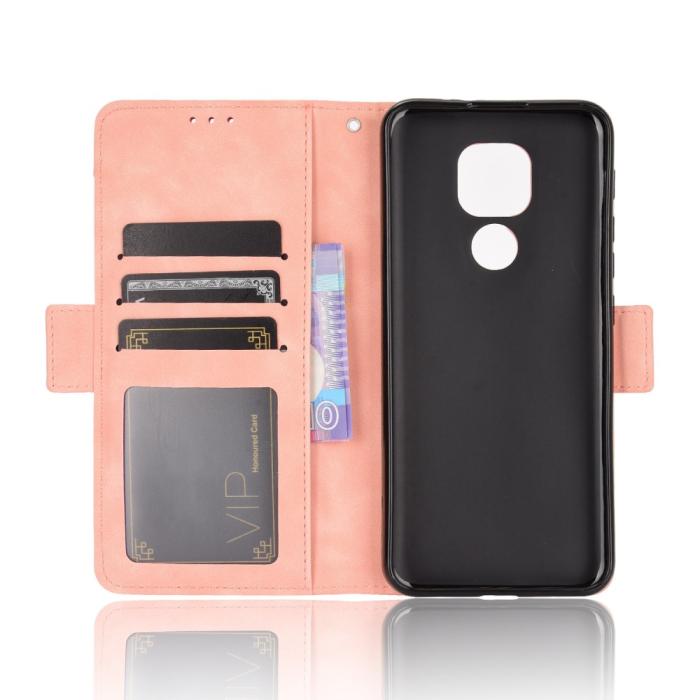 Bild 4,  Motorola Moto G9 Play / E7 Plus - Fodral Med Avtagbart Kortfodral - Ljus Rosa