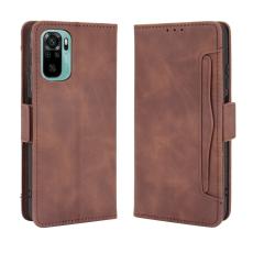  Xiaomi Redmi Note 10S - Fodral Med Avtagbart Kortfodral - Brun
