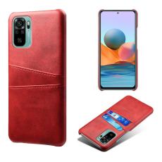 KSQ Xiaomi Redmi Note 10S - KSQ Skal Med Kortfack - R&ouml;d