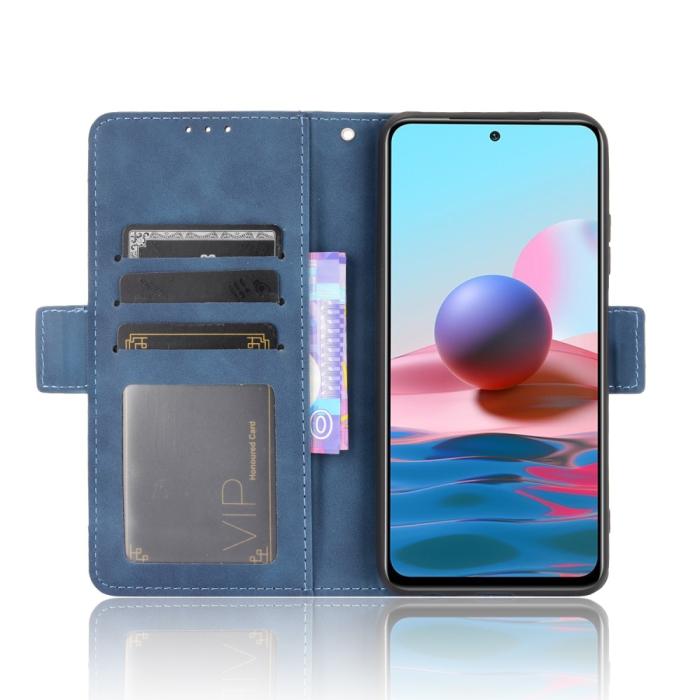 Bild 4,  Xiaomi Redmi Note 10S - Fodral Med Avtagbart Kortfodral - Blå