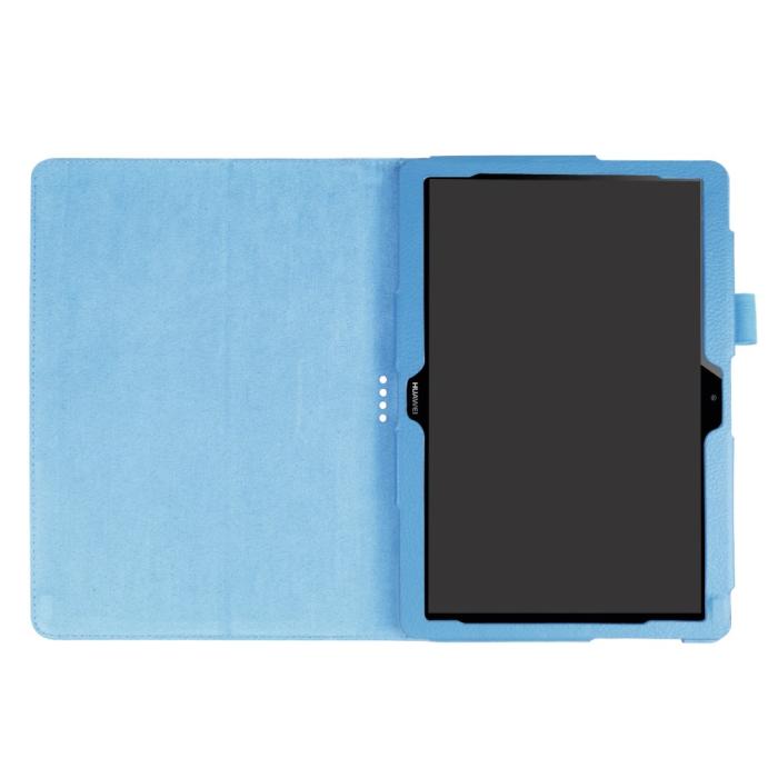 Bild 2,  Huawei MediaPad T3 10 - Litchi läderfodral - Ljus Blå