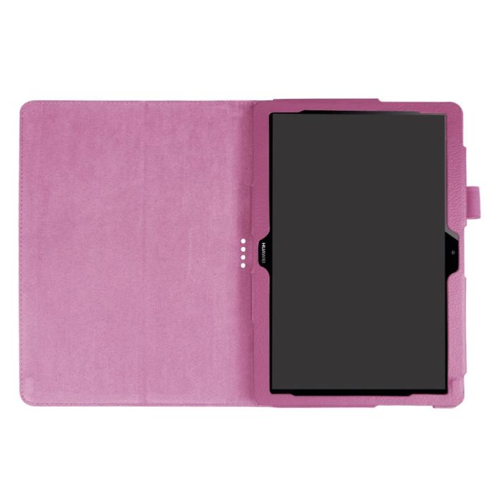 Bild 2,  Huawei MediaPad T3 10 - Litchi läderfodral - Lila
