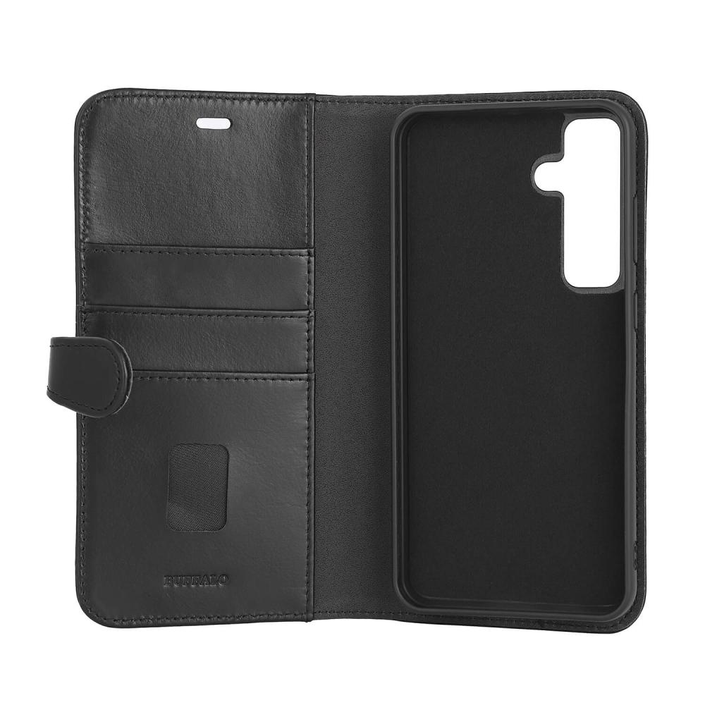 Buffalo Buffalo Samsung Galaxy S24 FE Fodral 2in1 Äkta Läder Svart