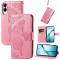  Samsung Galaxy S25 Edge Fodral Med Fjäril Tryck Rosa
