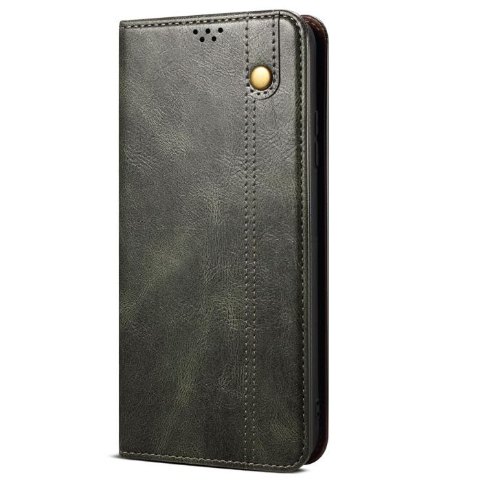 Bild 2,  OnePlus Nord CE 2 5G Fodral Flip Crazy Horse Grön