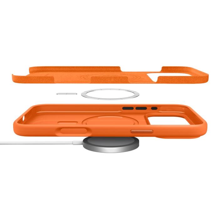 Bild 6, Spigen Spigen iPhone 17 Pro Max Skal MagSafe Silicone Fit Cosmic Orange