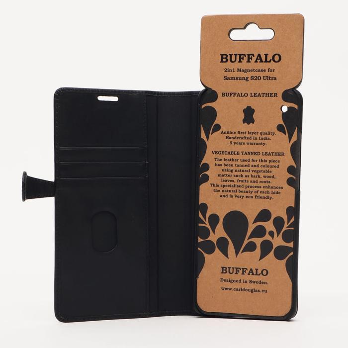 Bild 5, Buffalo Buffalo Samsung Galaxy S20 Ultra Fodral 2in1 Äkta Läder Svart