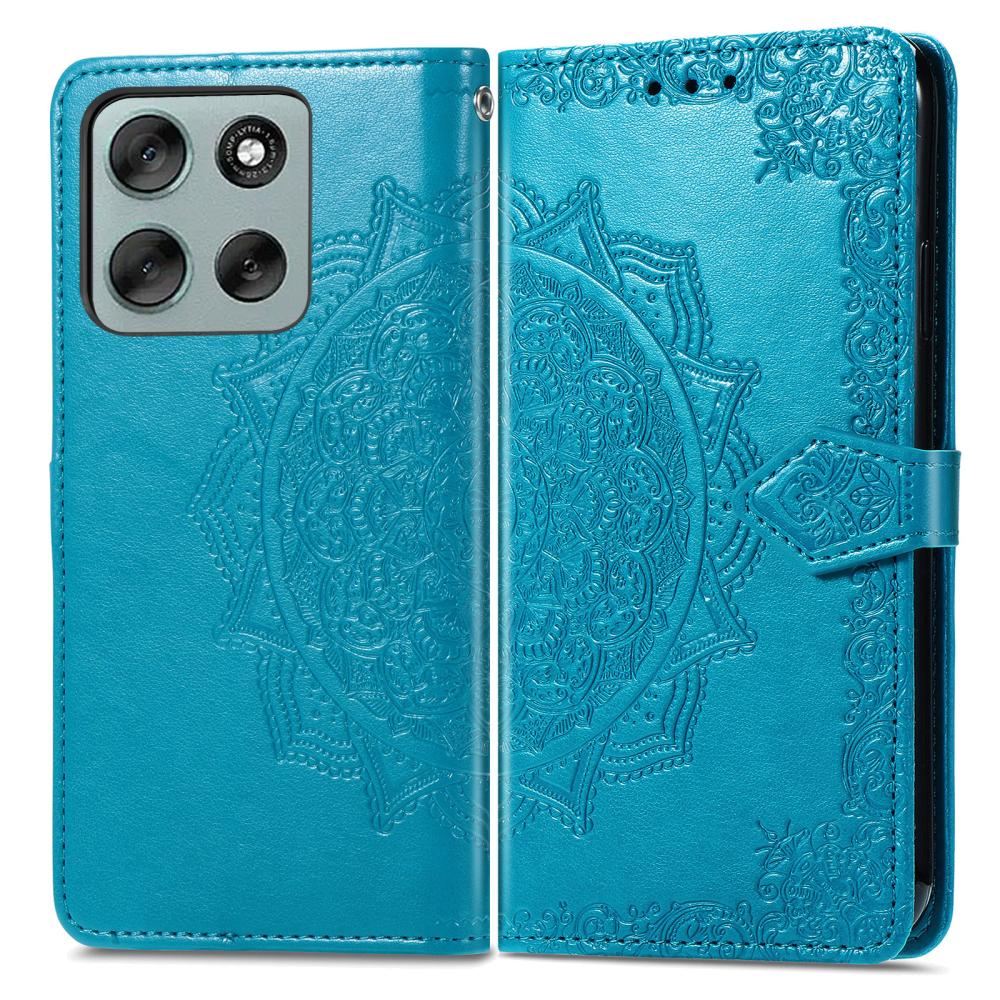  Motorola Moto G56 5G Fodral Mandala Läder Blå