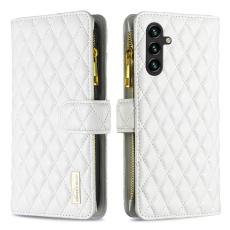 BINFEN BINFEN Galaxy A35 5G Fodral Diamond Multifunktionell Vit