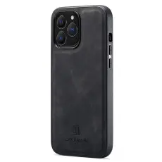 DG.MING DG.MING iPhone 12 / 12 Pro Skal L&auml;derbelagt Svart