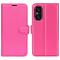  Sony Xperia 5 V Fodral Litchi Textur Rosa
