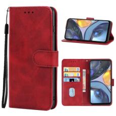  Motorola Moto G22 Fodral L&auml;der R&ouml;d