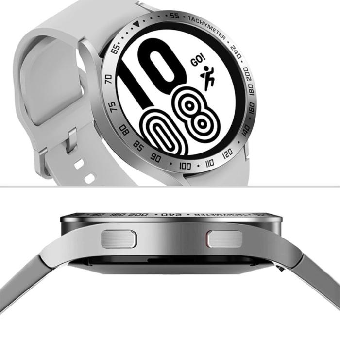 Bild 5,  Bezel Skyddande Ring Galaxy Watch4 Classic 44 mm Silver/Svart