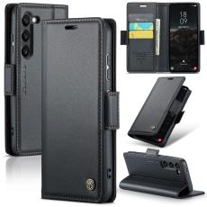 CASEME CASEME Samsung Galaxy S25 Fodral RFID L&auml;der Svart