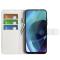  Motorola Moto G71 Fodral Litchi Textur Vit
