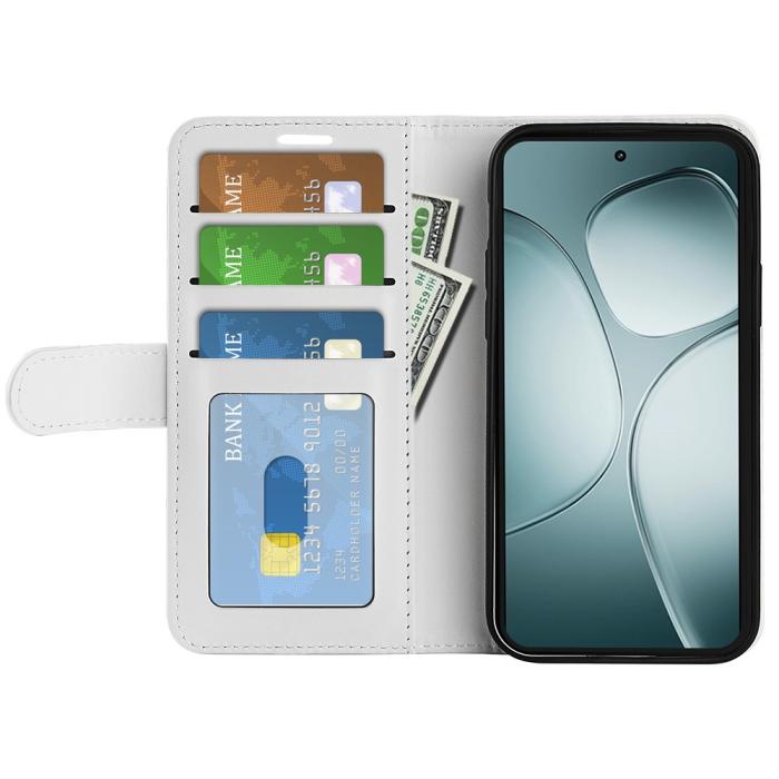 Bild 2,  Xiaomi 14T Fodral Crazy Horse Läder Vit