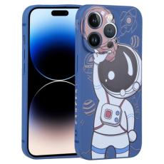  iPhone 14 Pro Skal Spaceman Bl&aring;/Brun