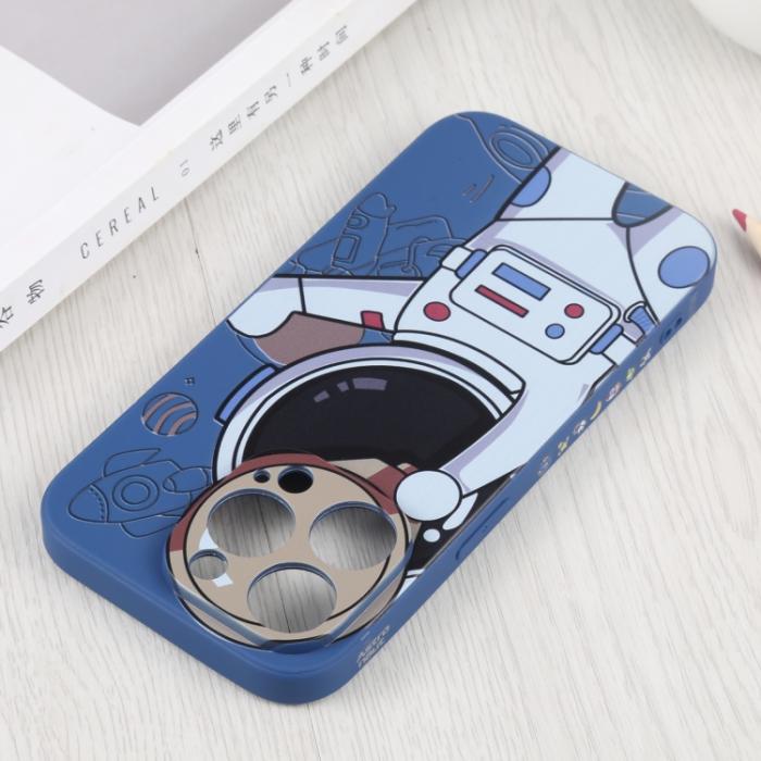 Bild 4,  iPhone 14 Pro Skal Spaceman Blå/Beige