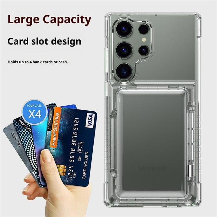 Bild 5,  Samsung Galaxy S26 Ultra Skal Kickstand Med Kortfack Tonad Svart