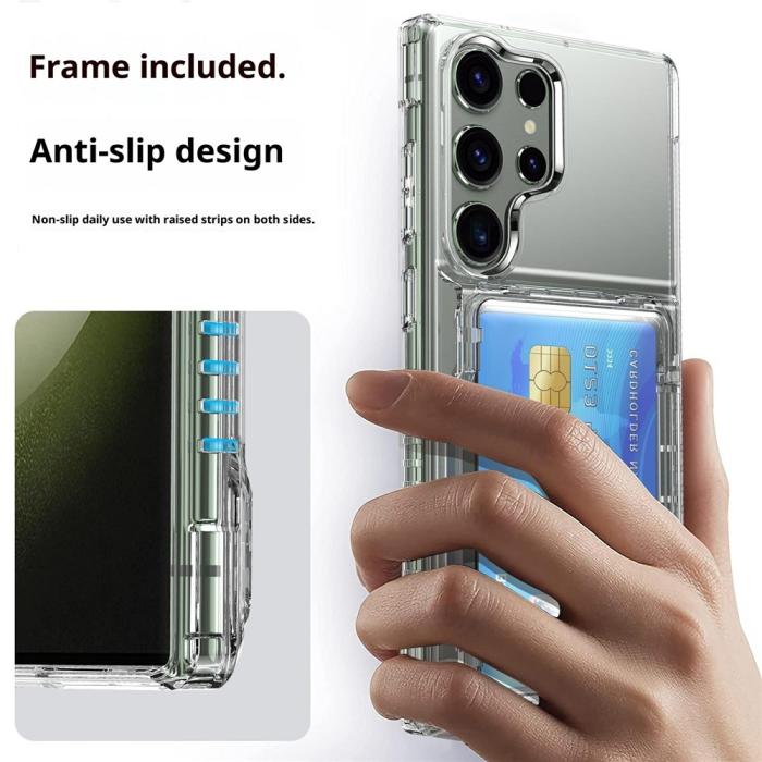 Bild 6,  Samsung Galaxy S26 Ultra Skal Kickstand Med Kortfack Tonad Svart