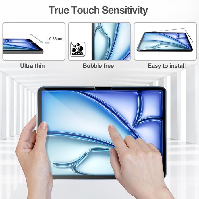 Bild 3,  iPad Air 13 2026-2024 2-PACK Skärmskydd Härdat Glas