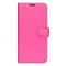  Samsung Galaxy S24 FE Fodral Litchi Läder Textur Rosa