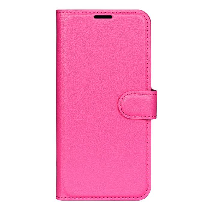 Bild 5,  Samsung Galaxy S24 FE Fodral Litchi Läder Textur Rosa