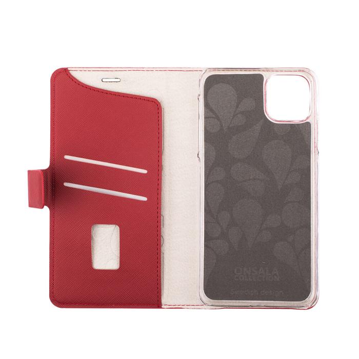 Bild 4, Onsala ONSALA iPhone 11 Pro Max 2in1 Magnet Fodral / Skal Saffiano Red