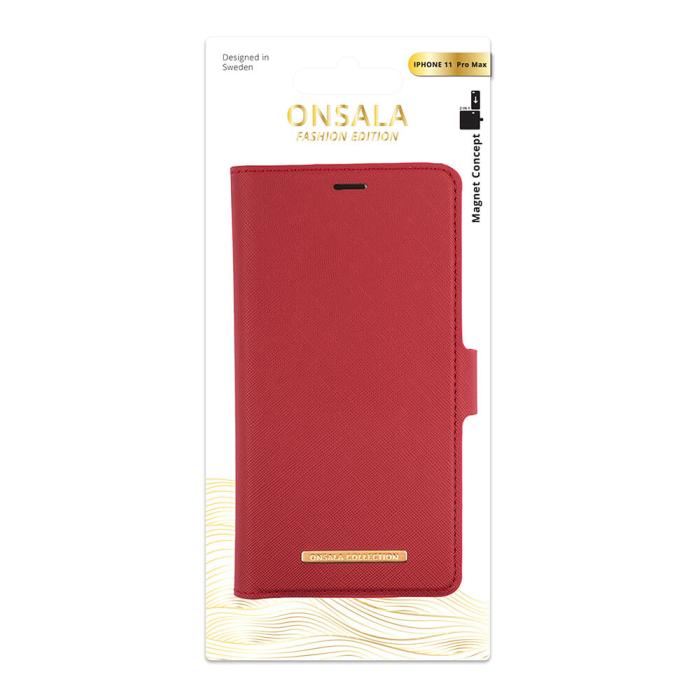Bild 2, Onsala ONSALA iPhone 11 Pro Max 2in1 Magnet Fodral / Skal Saffiano Red