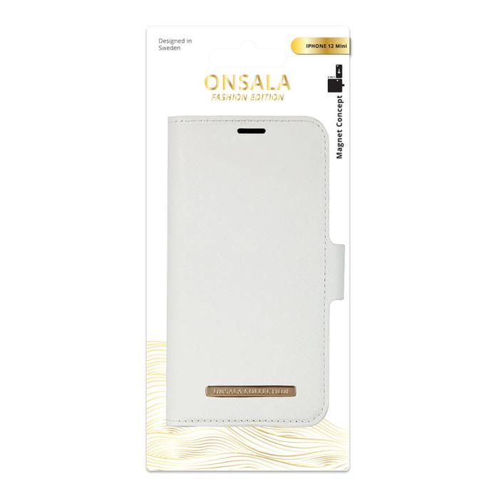 Bild 2, Onsala ONSALA iPhone 12 Mini 2in1 Magnet Fodral / Skal Saffiano White