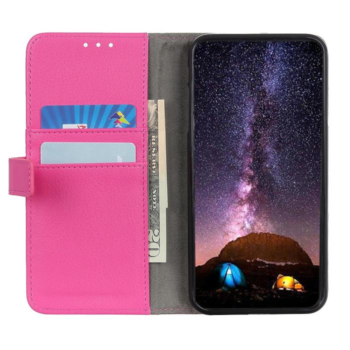 Bild 2,  Xiaomi Mi 10T / 10T Pro - Litchi Läder Fodral - Rosa