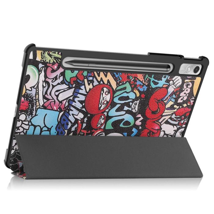 Bild 4,  Lenovo Tab P11 Pro Gen 2 Fodral Tri-Fold Graffiti